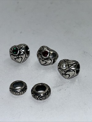 Chamilia 925 Sterling Silver Lot Of 5 Charm