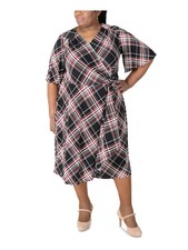 SIGNATURE BY ROBBIE BEE Womens  Midi Dress
