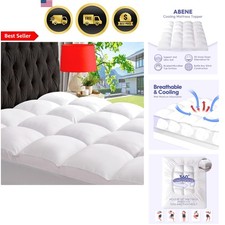 Queen Mattress Topper for Back Pain Relief Extra Thick Plush Bed Cover