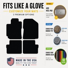 Avery Touring Black Carpet Front Rear Floor Mats For 2003-2008 Corolla Vm