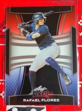 2025 Leaf Metal Rafael Flores Red White Blue 2/3 Parallel Rookie Card #147