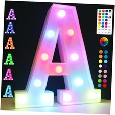 LED Marquee Letter Lights, 18 Colors Changing Light Up Letters RGB letter A