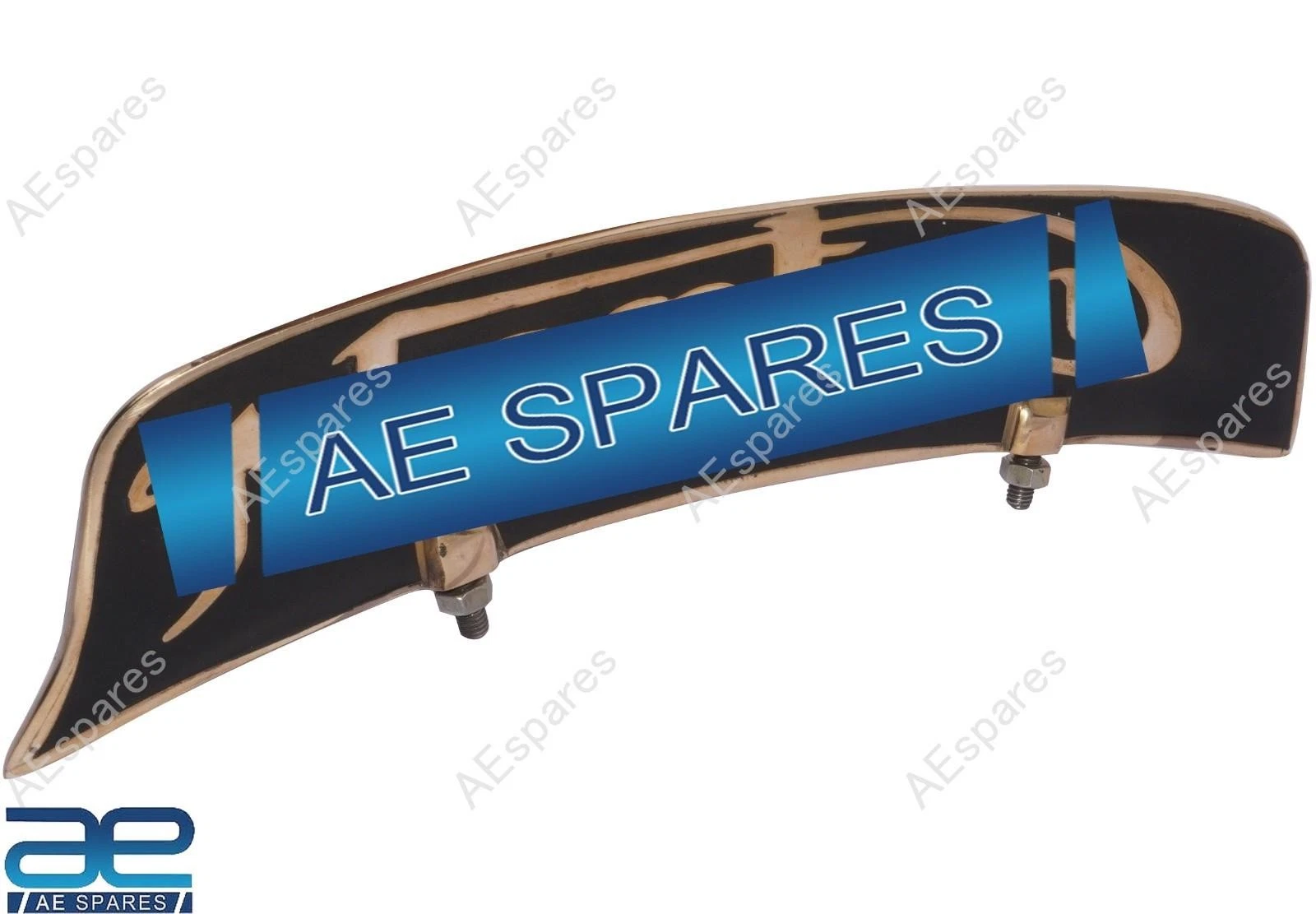 Compatible With Norton Vintage Motorcycles Front Mudguard Number Plate Brass view 4