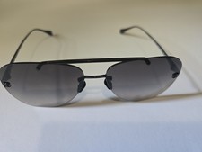 Chanel Rimless Pilot Sunglasses ch4285T 101S4 Black Metal Titanium No Case