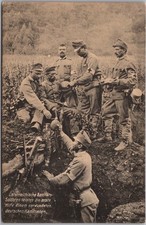 Vintage 1910s WWI Military Postcard "Austrian Medical Soldiers / German Comrade"