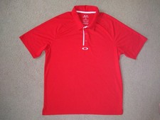 Oakley Ohydrolix Men's Polo - Red Stretch Moisture Wicking Golfing Shirt Size XL