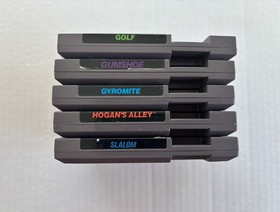 Nintendo NES Lot (5) Golf, Gumshoe, Gyromite, Hogan&rsquo;s Alley, Slalom 5 Screw