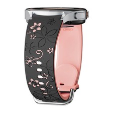 Engraved Silicone Watch Strap Sport Band 40 44 45mm No-Gap Replacement Band