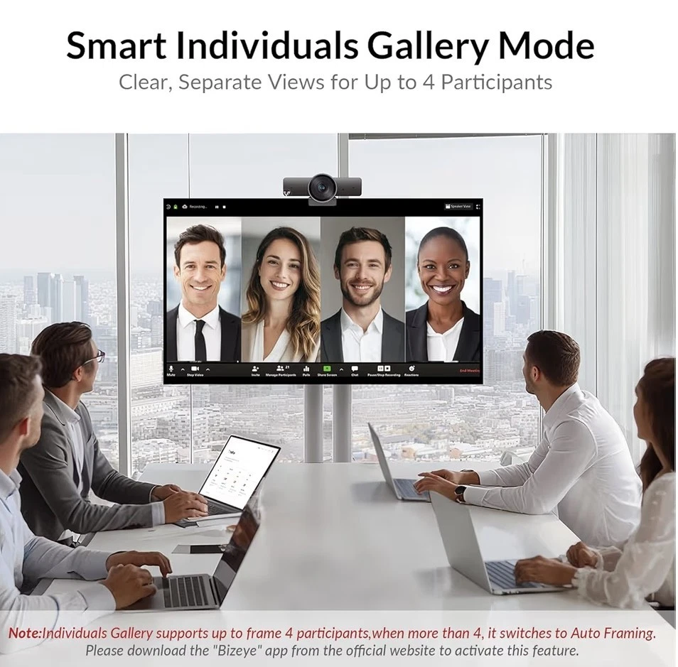 BRAND NEW IN BOX - AV access 4k conference room camera, 1/1.8' Sensor, 120 FOV - Image 2 of 4