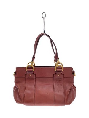 GUCCI Shoulder Bag Leather RED From Japan