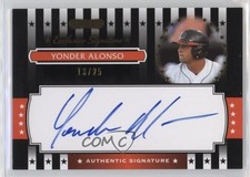 2008 Razor Signature Series Black 13/25 Yonder Alonso #ES-6 Auto 0i2b