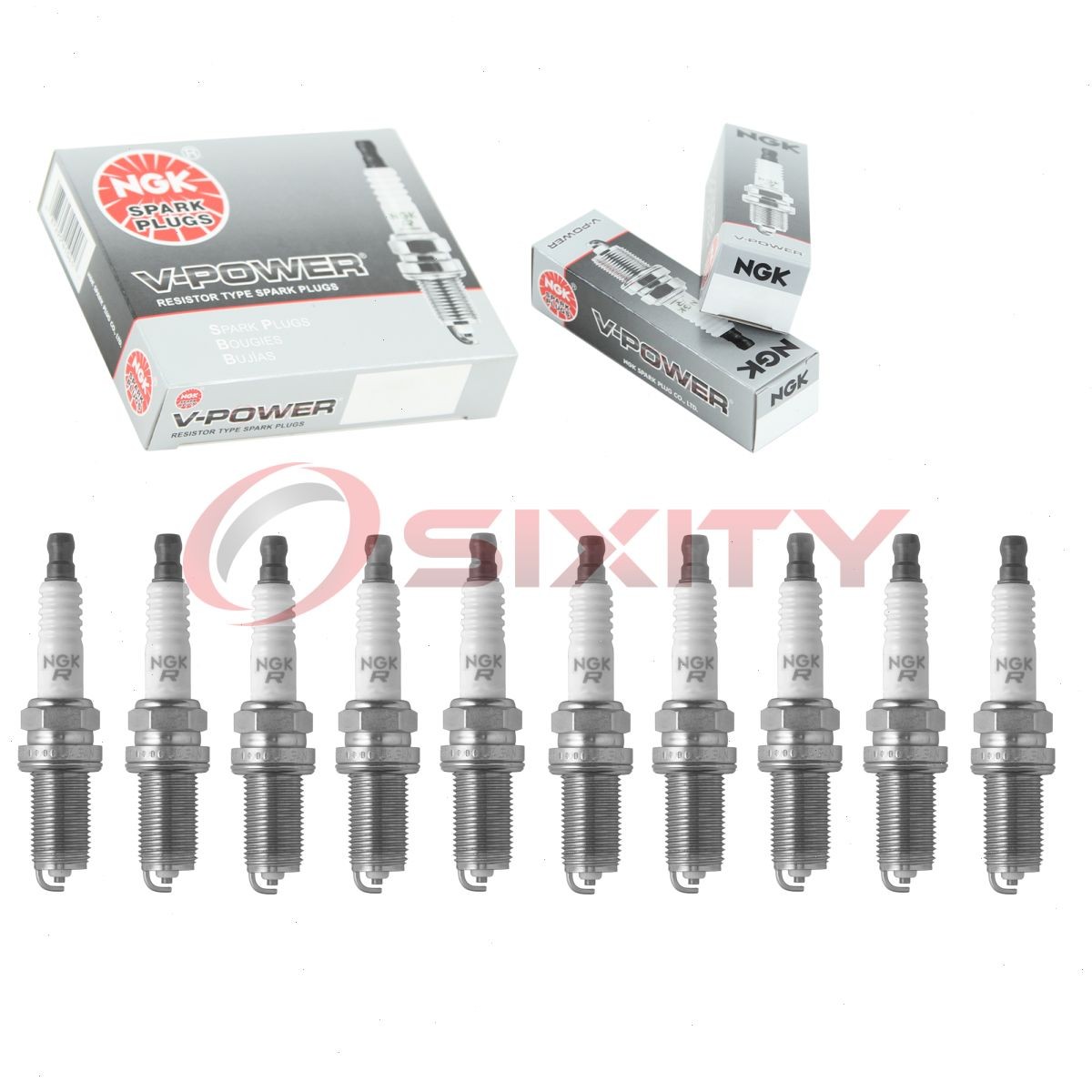 10 pc NGK 90537 LFR6A-11 BLYB V-Power Spark Plugs for REC10YC4 FR7ME E3.68 ry
