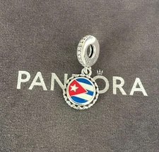 Pandora Cuba Flag Exclusive Charm Pendant S925 Sterling Silver