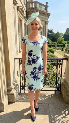 Jacques vert dress size 16 Green Blue Floral Mother Of The Bride Wedding Party