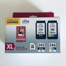 Genuine OEM Canon PG-245XL Black CL-246XL Color XL Ink Cartridge Combo Pack