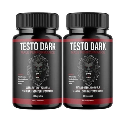 2-Pack Testo Dark for Men - TestoDark Male Performance Support - 120 Caps