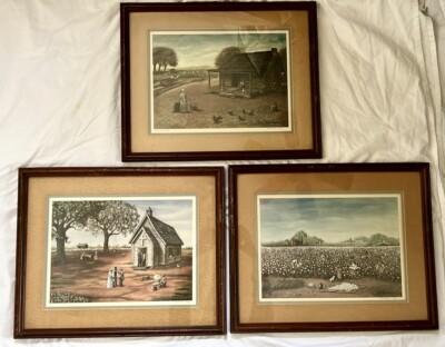 Frank Morris African American Artist 3 Framed Prints Signed & Numbered