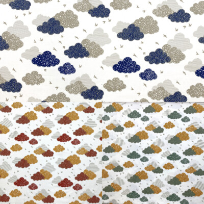 Bio Baumwolle Stoff Wolken Baumwolle Bio Baumwoll-Jersey Wolken/ Regen