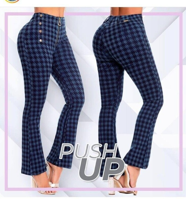 LOWELL JEANS COLOMBIANOS, High Waist Zippered Boot Cut Push Up Jeans  #501715