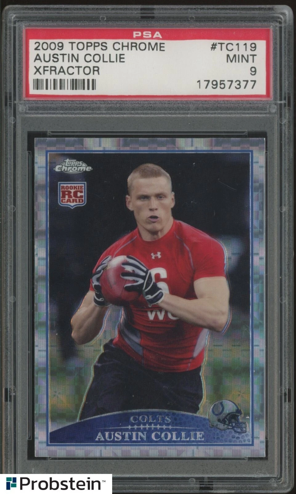 Austin Collie Topps Chrome #TC119 Xfractor