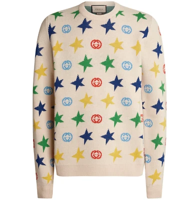 GUCCI Wool Sweater With Stars GG - Bild 1 von 4