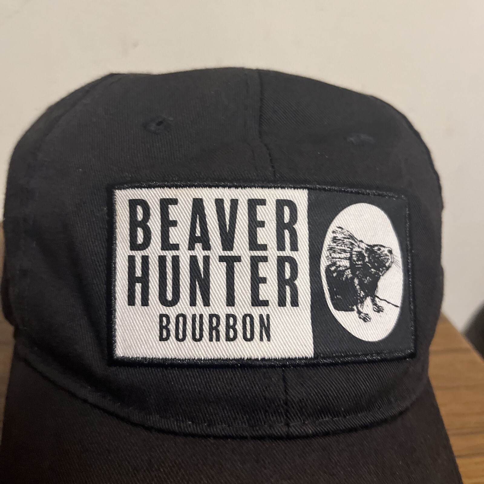 Beaver Hunter Bourbon Hat Black Snap Back Ball Ca… - image 3