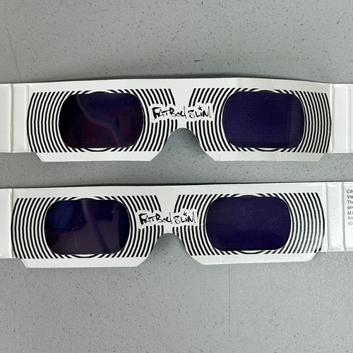 Fatboy Slim HoloSpex Glasses x 2 Pairs Retro Cardboard Music Memorabilia 2005 - Picture 6 of 11