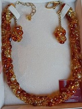 Antique Murrina Venice Authentic Vintage Necklace and Earrings Set 