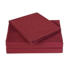 TRULY SOFT Everyday Microfiber Solid Sheet Set Burgundy TWIN XL SIZE NIB