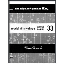 Marantz Model 33 Stereo Console Service Manual 26 Pages comb bound