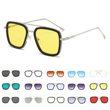 New Classic Sunglasses Men Square Metal Retro Sun Glasses UV400 Fashion Eyewear