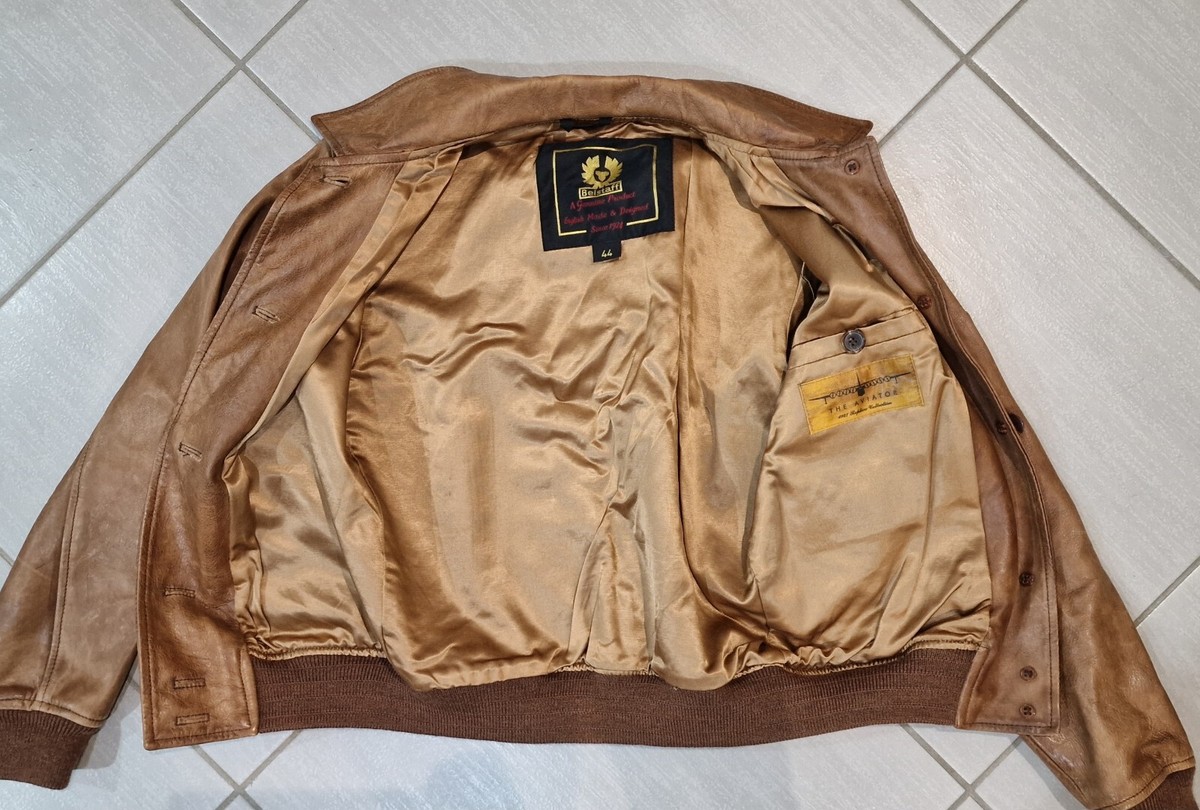 Belstaff Brown Aviator Leather Jacket Ultra Rare Gold Label Belstaff Brown Aviator Leather Jacket Ultra Rare Gold Label