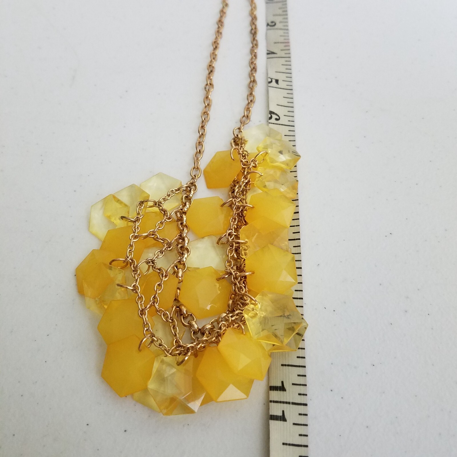 Yellow Statement Dangle Charm Bib Cluster Chunky … - image 6