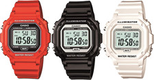 CASIO STANDARD F-108WHC-1AJF -7BJF -4AJF digital Men Watch Red White Black