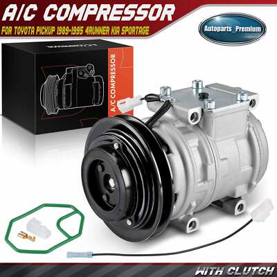 AC Compressor w/1 Groove for Toyota Pickup 1989-1995 4Runner 2.4L Sportage 2.0L