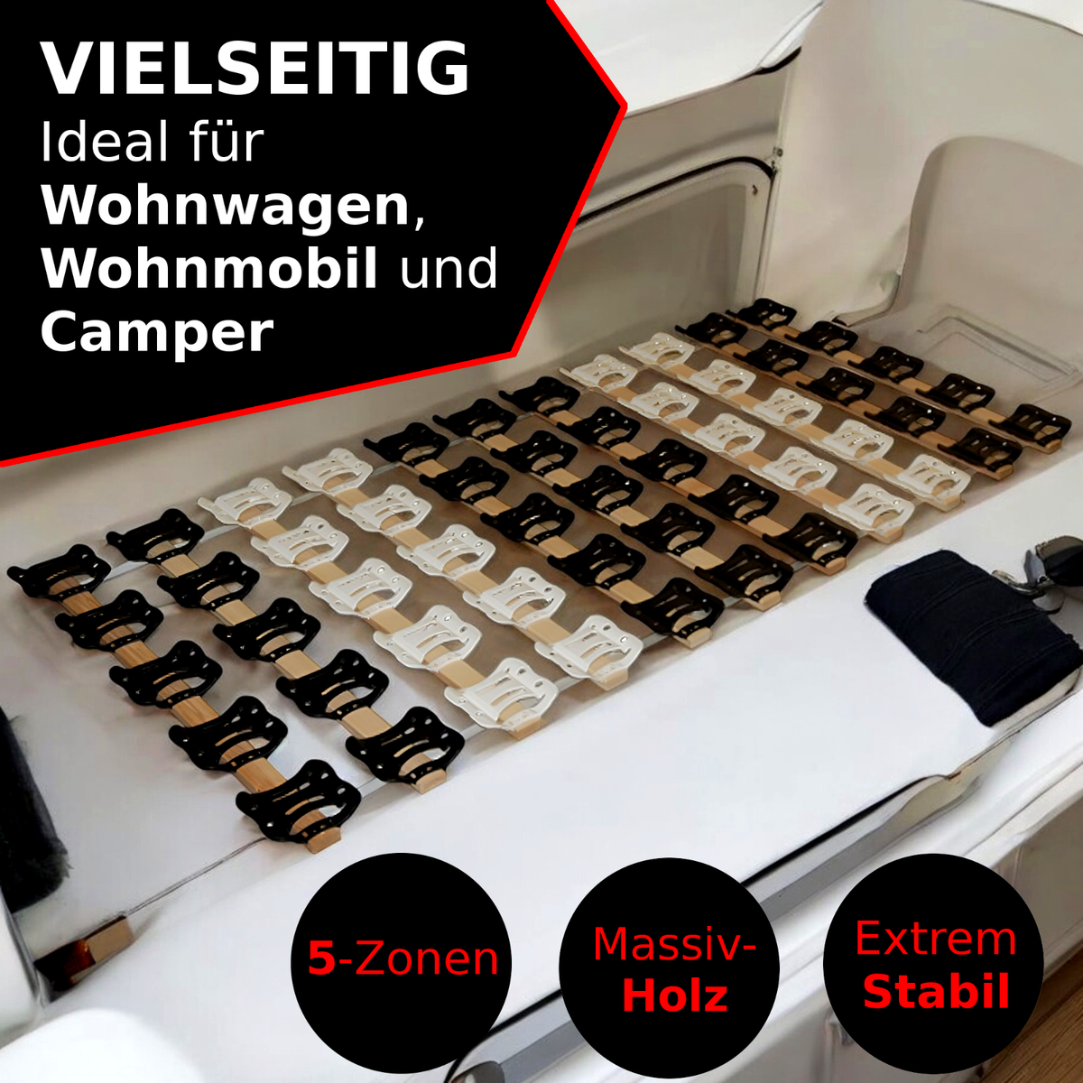 DaMi 5-Zonen Rollrost 200cm Lattenrost Wohnwagen Van Wohnmobil Camper Bus  Bett | eBay.de