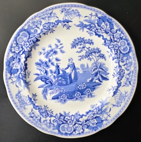 Spode The Spode Blue Room Collection "Girl at Well" 11.5 in Cake Plate - Picture 4 of 8