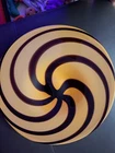 Circa 1980 Blown Art Glass Ribbon Swirl