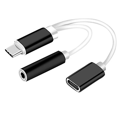 Type C Audio Adapter TYPE C To 3.5 Headphone Listening Charging 2 In 1