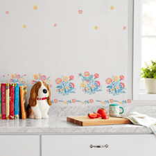 Floral Peel and Stick Wall Decals Removable Reusable Home Decor 24-Pieces