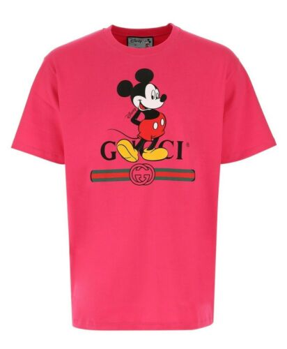 T-shirt rosa fucsia Gucci Disney x Gucci stampa cotone oversize - Foto 1 di 3