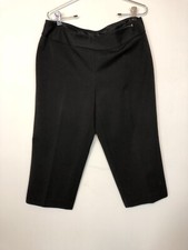 Investments Black Tummy Control Straight Leg Crop Pants Womens Size 12P Career
