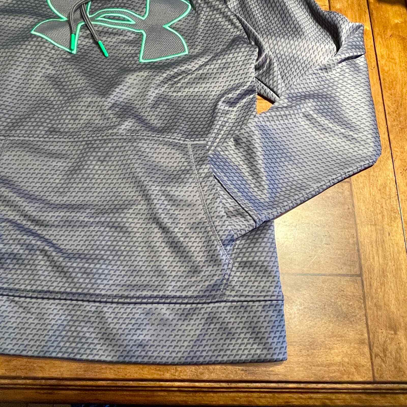 Under Armour Hoodie Cold Gear Mens S Embroidered Gray Green 1.2.2.0:A-0008 thumbnail 10