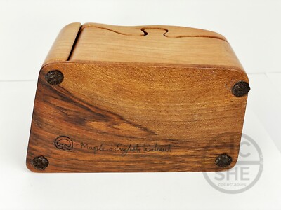 Fred & Marilyn Buss puzzle box | Handmade Maple and Walnut | RARE
