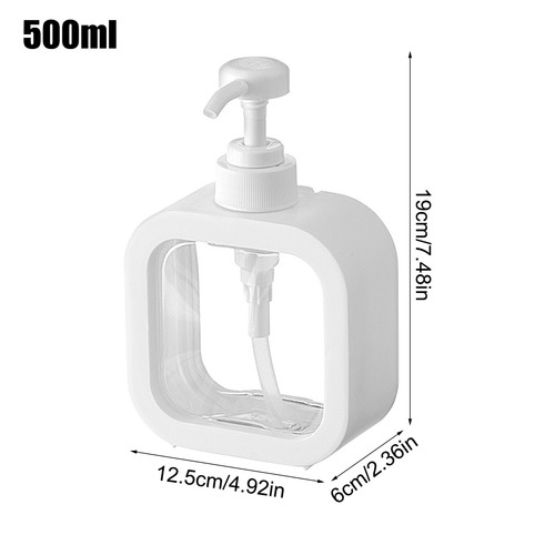 300/500ml Soap Dispenser Empty Bottles Refillable Shampoo Container Lotion Press - Picture 4 of 11