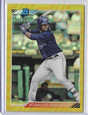 2020 Bowman Heritage Chrome Prospects Ronaldo Hernandez Gold Refractor #/50