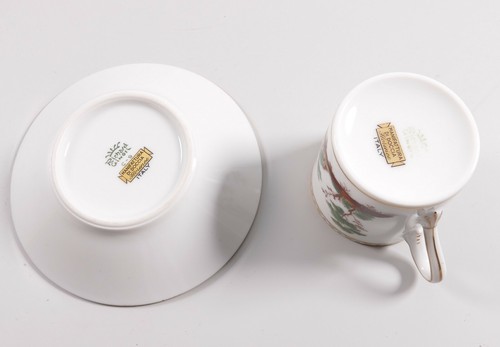 Sammelgedeck Richard Ginori Florence Tasse Untertasse Szene Watteau Goldrand - Bild 6 von 8