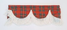 Window Shield Windscreen Curtain Pelmet Tassels  .Tartan .Truck HGV Lorry