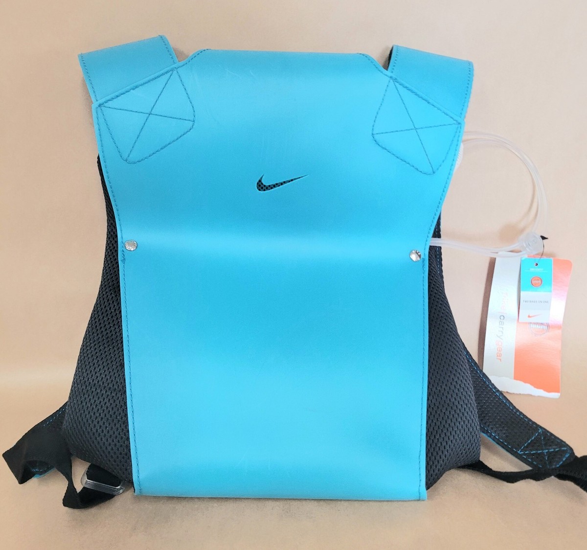 mesh nike backpack teal Rare Nike Carry Gear, Blue Bounce Bag, 2-in-1 With Separate Mesh Bag, Nwt