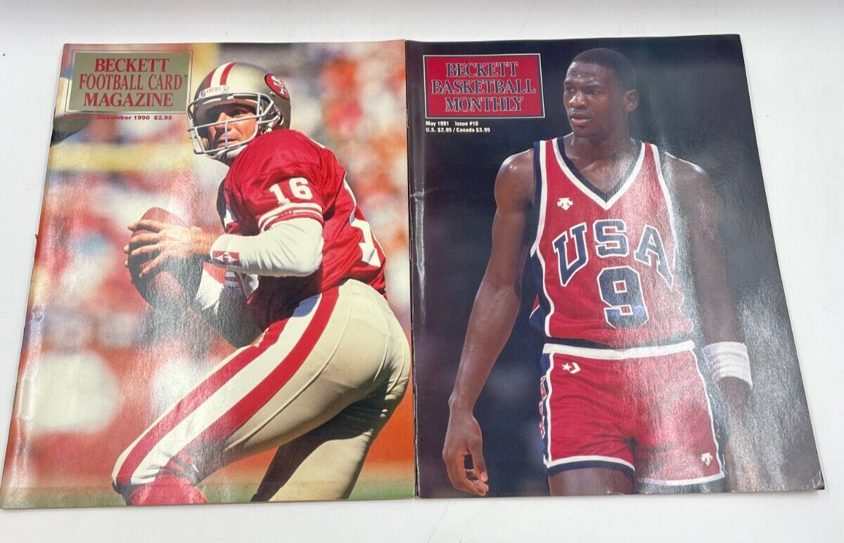 Michael Jordan + Joe Montana Beckett Football Basketball Card